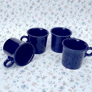 Set of 4 Fiestaware HLC Coffee Mug Cup 12 oz Cobalt Blue New